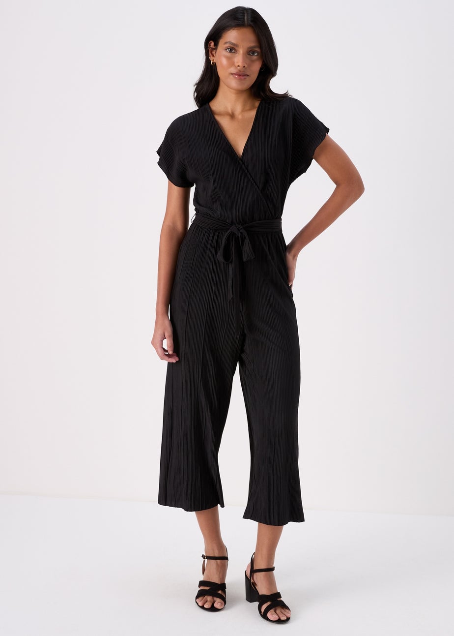 Black Plisse Jumpsuit