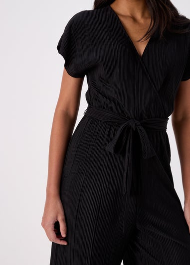 Black Plisse Jumpsuit
