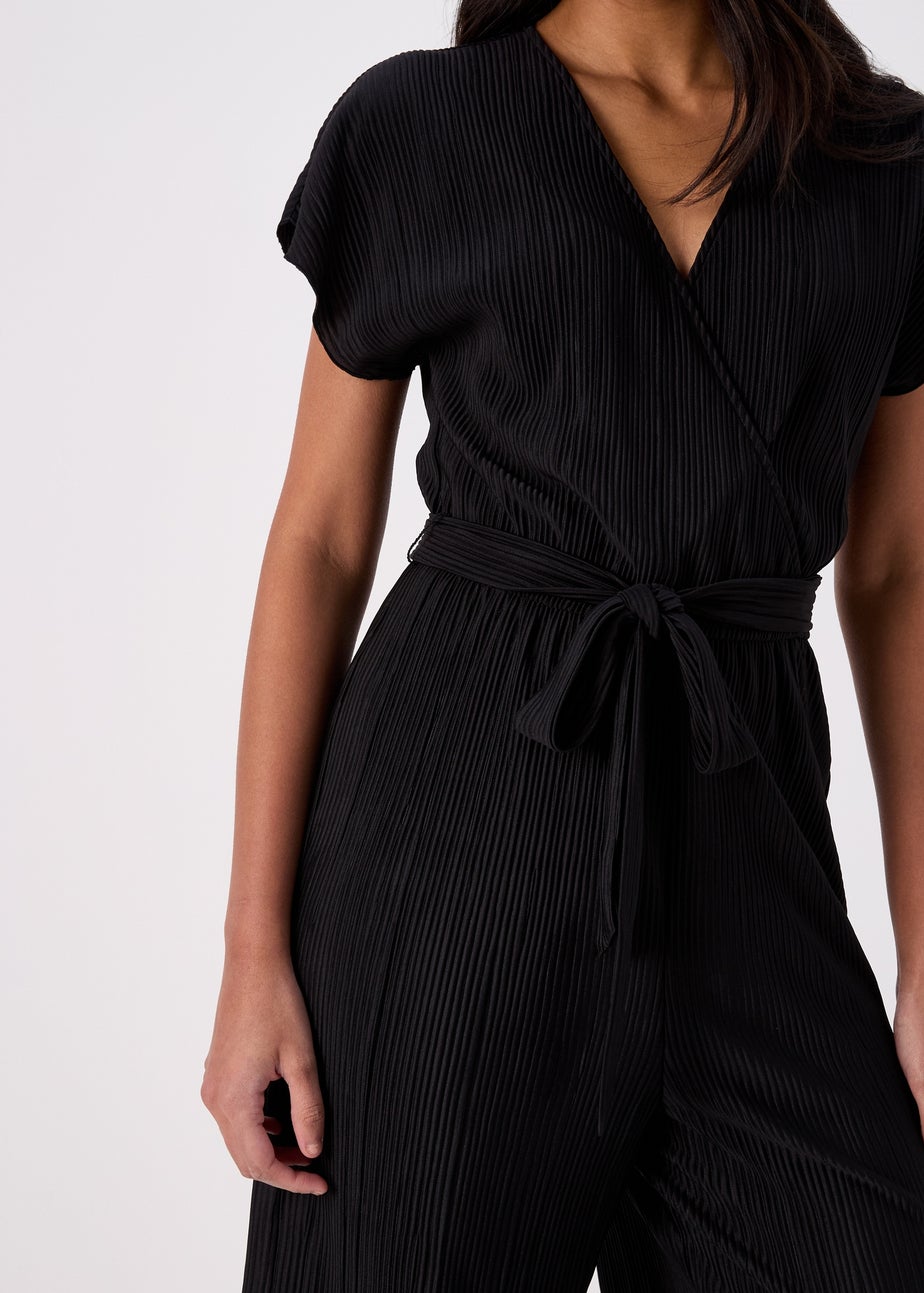 Black Plisse Jumpsuit