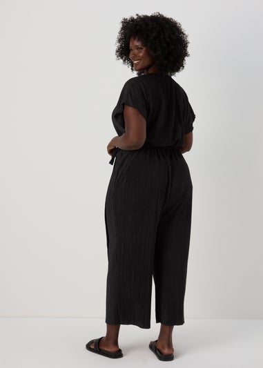 Black Plisse Jumpsuit