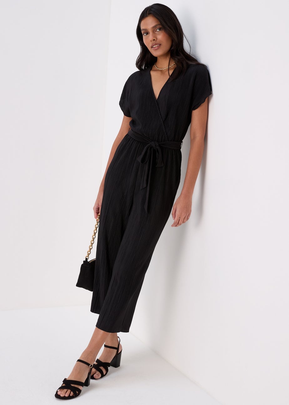 Black Plisse Jumpsuit