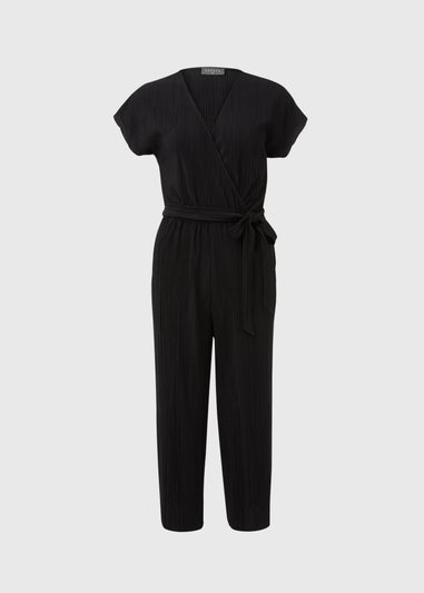 Black Plisse Jumpsuit