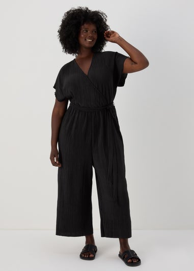 Black Plisse Jumpsuit