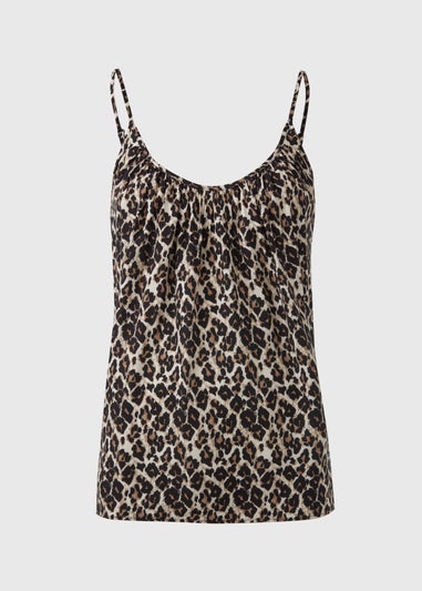 Brown Leopard Print Cami Top