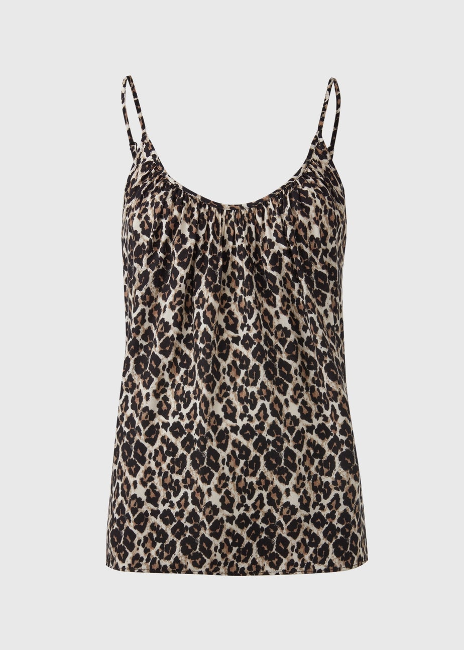 Brown Leopard Print Cami Top