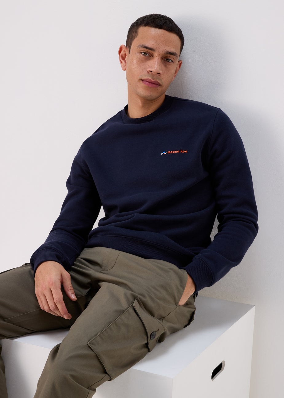 Navy Embroidered Sweatshirt
