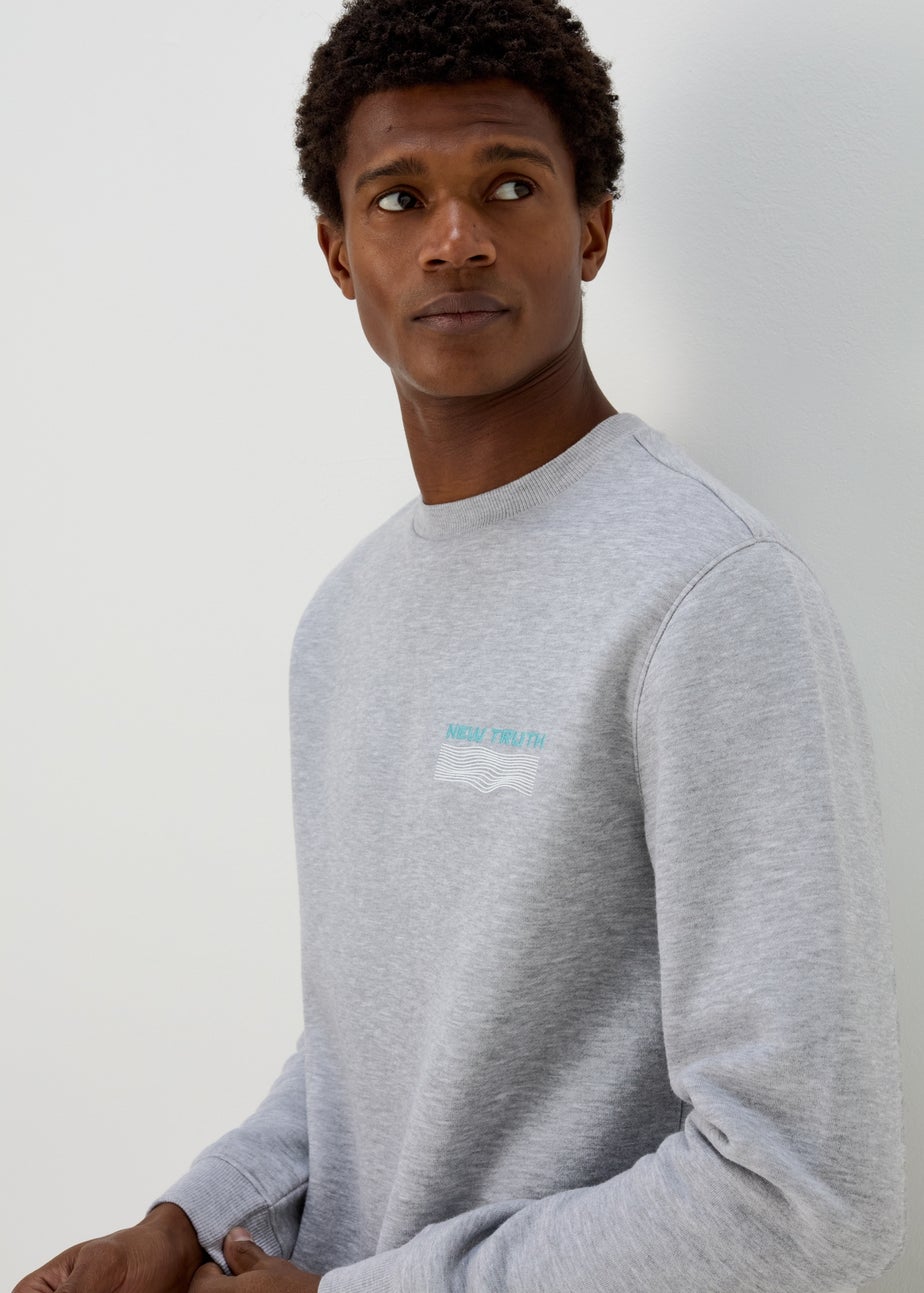 Light Grey Embroidered Sweatshirt