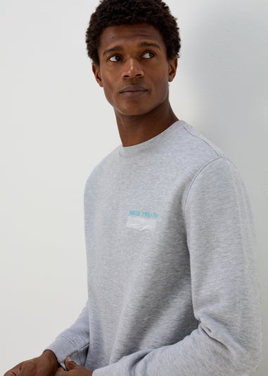 Light Grey Embroidered Sweatshirt