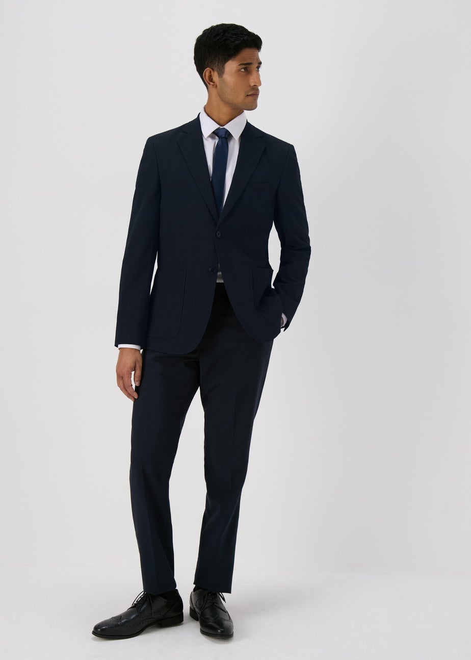 Taylor & Wright Navy Seersucker Blazer