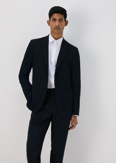 Taylor & Wright Navy Seersucker Blazer