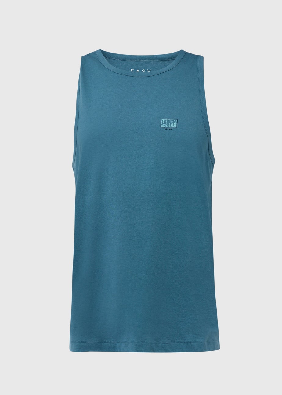 Blue Tapestry Jersey Ringer Vest