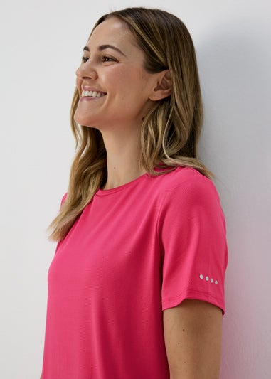 Souluxe Pink Longline Sports T-Shirt