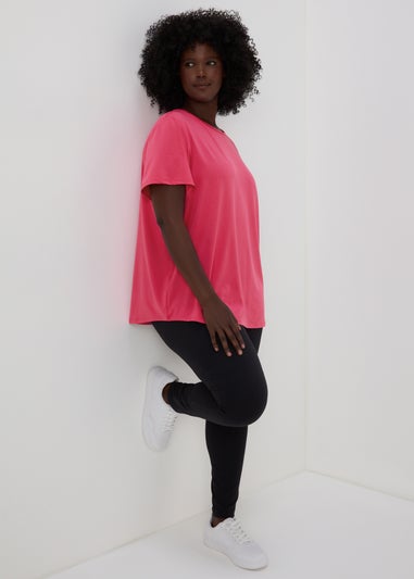 Souluxe Pink Longline Sports T-Shirt