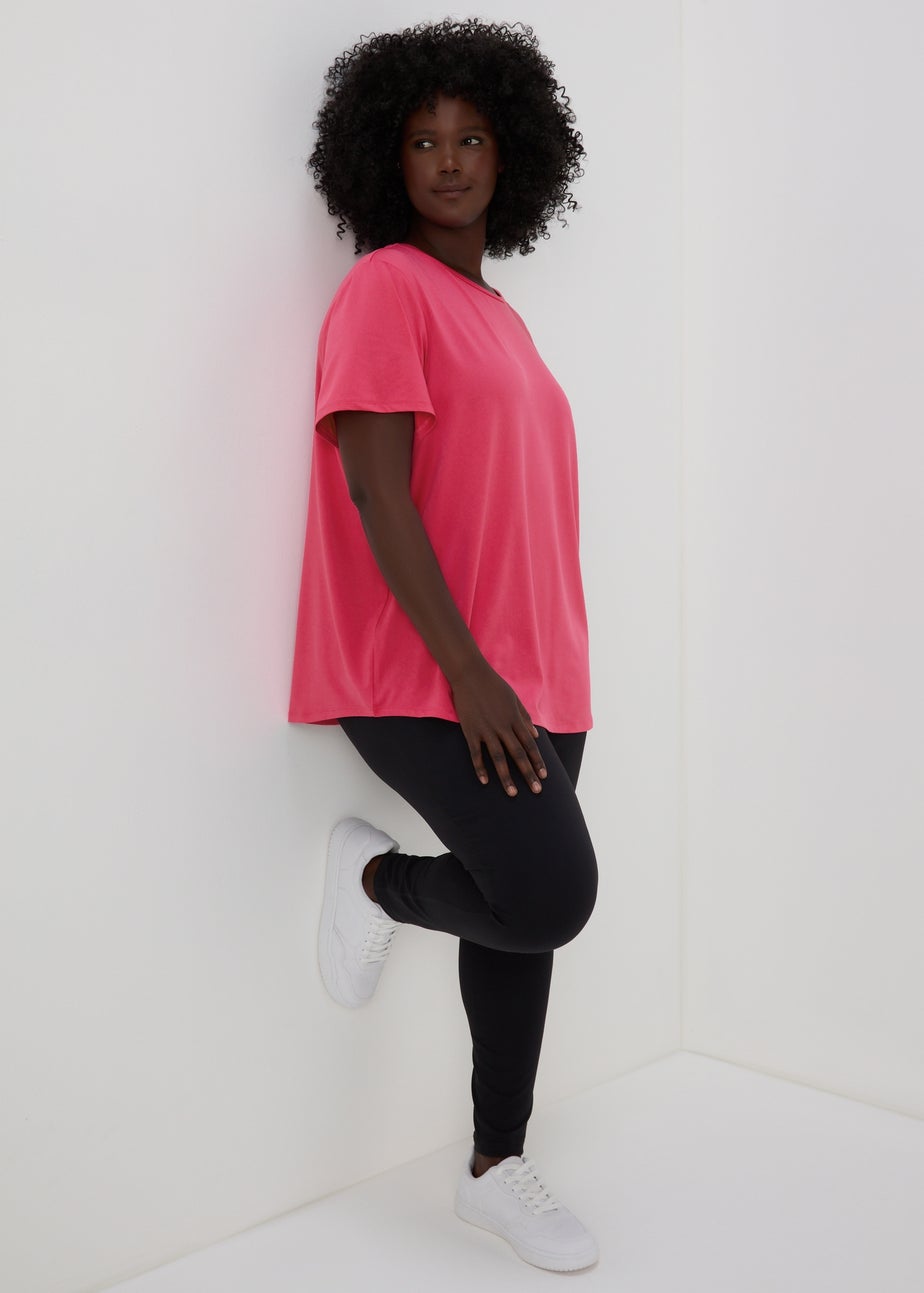 Souluxe Pink Longline Sports T-Shirt