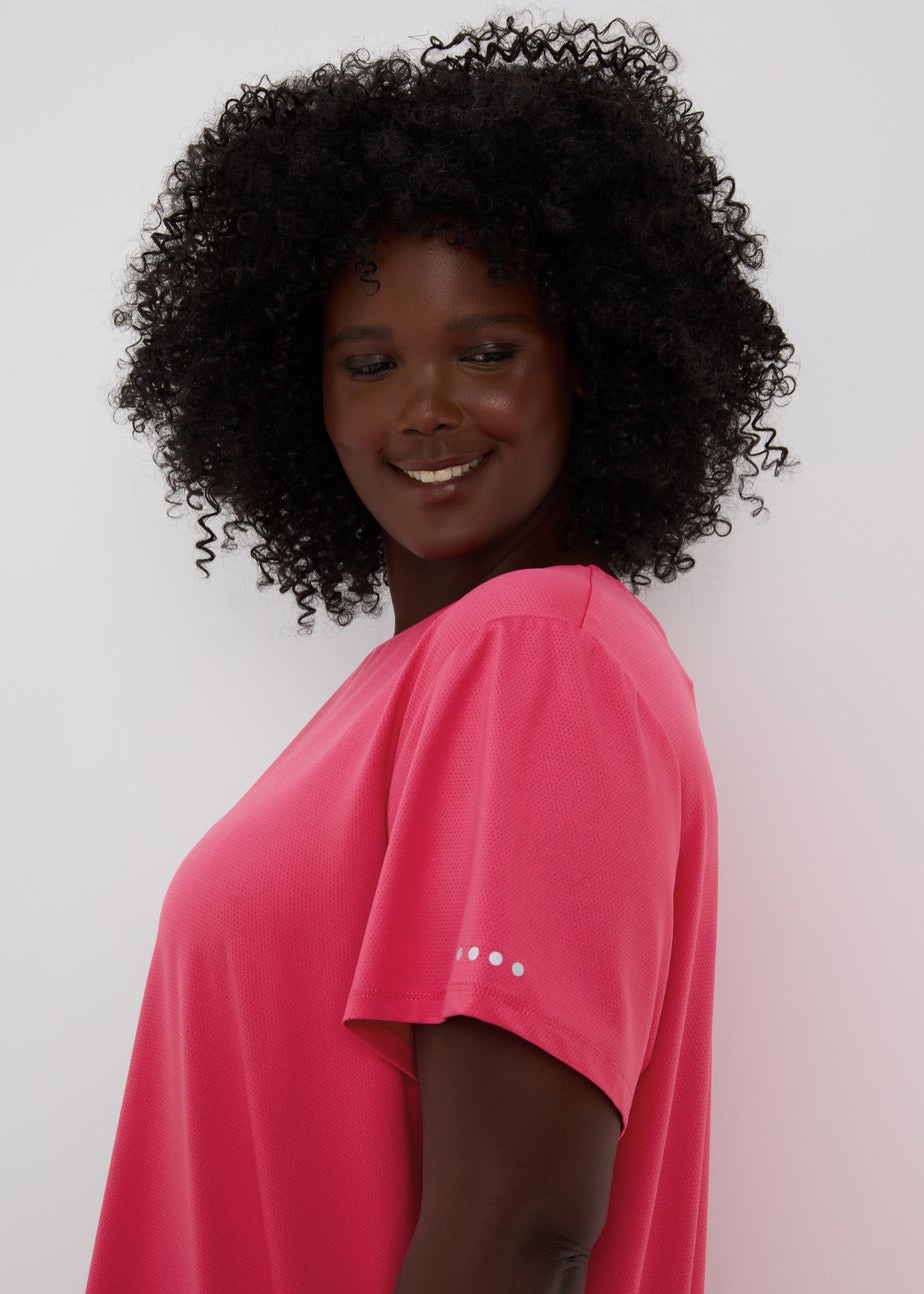 Souluxe Pink Longline Sports T-Shirt