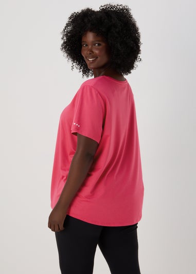 Souluxe Pink Longline Sports T-Shirt