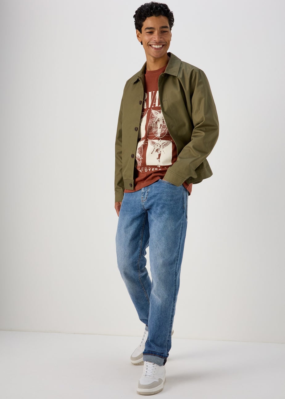 Maroon Nirvana Print T-Shirt