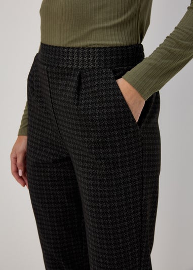 Black Textured Trousers