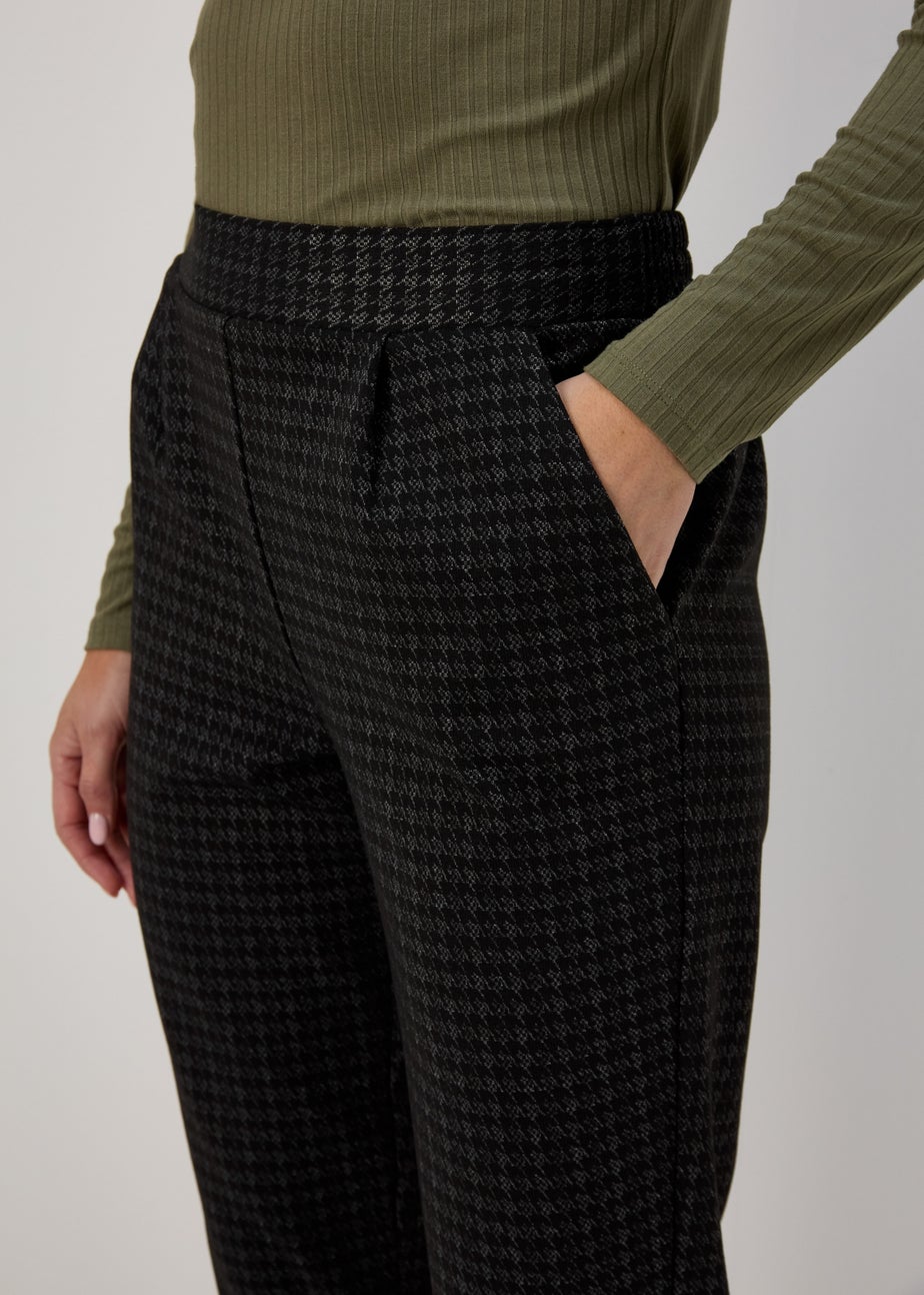 Black Textured Trousers