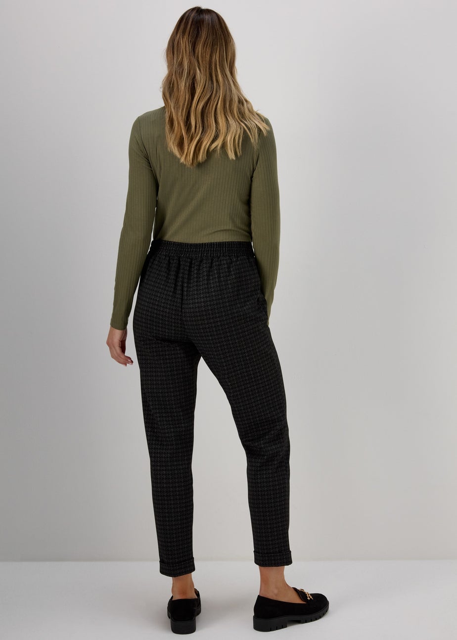 Black Textured Trousers