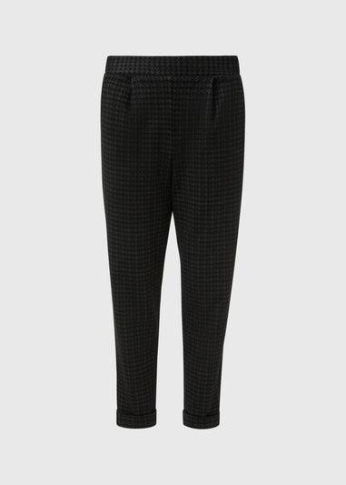 Black Textured Trousers