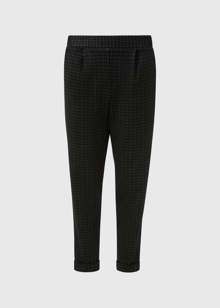 Black Textured Trousers