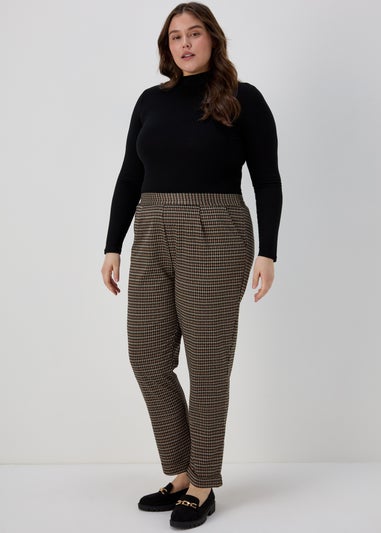 Brown Mini Check Trousers