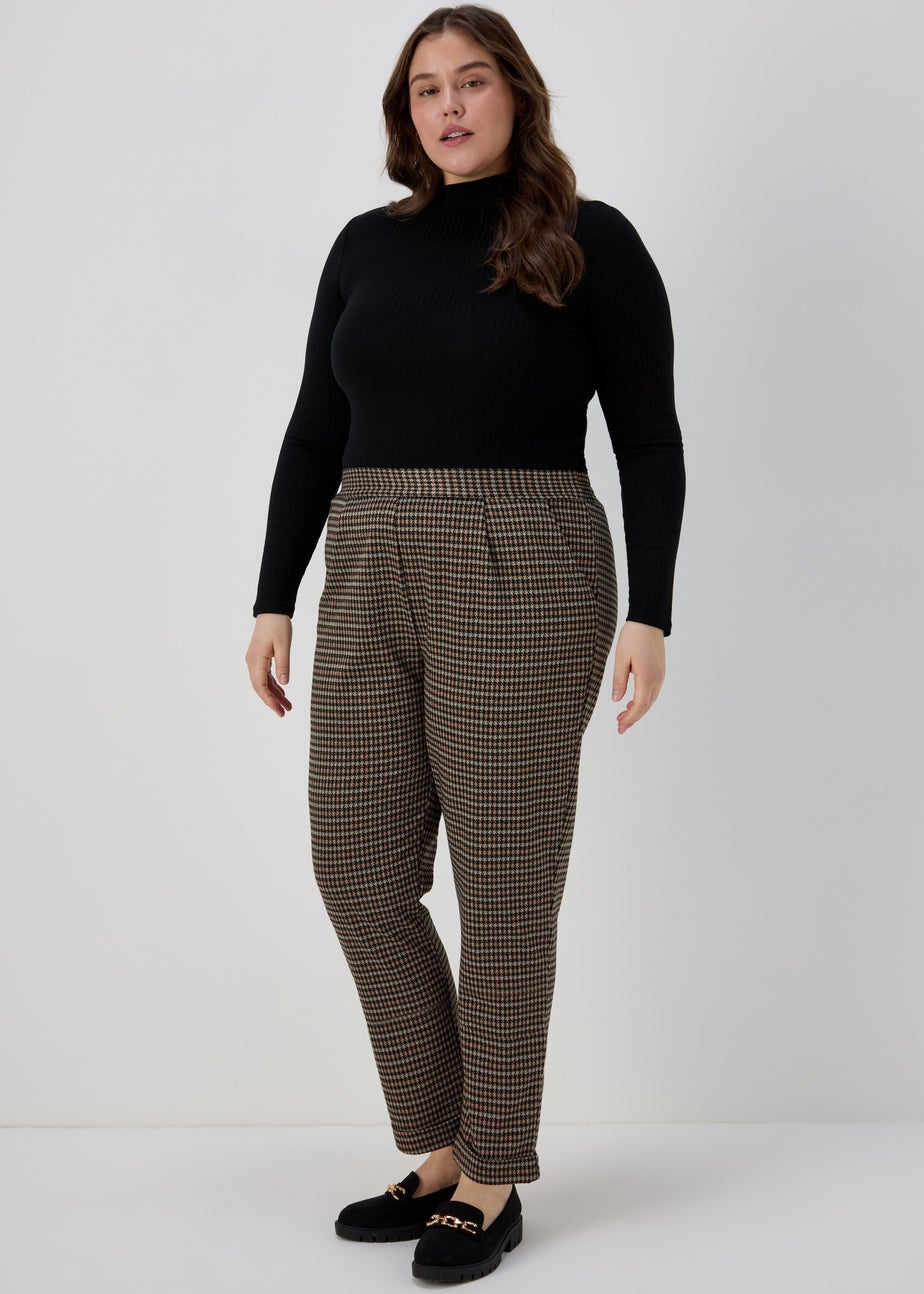 Brown Mini Check Trousers
