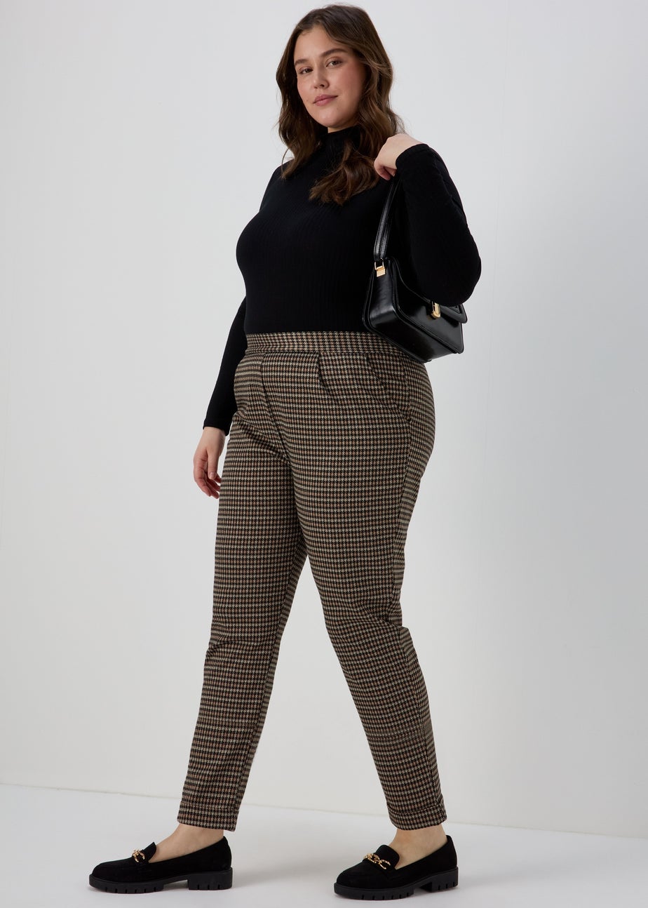 Brown Mini Check Trousers