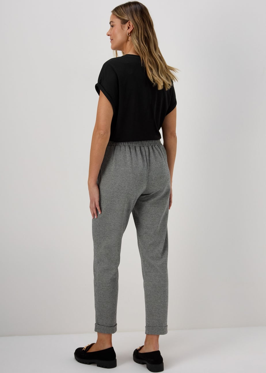 Black Mini Dogtooth Trousers