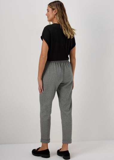 Black Mini Dogtooth Trousers