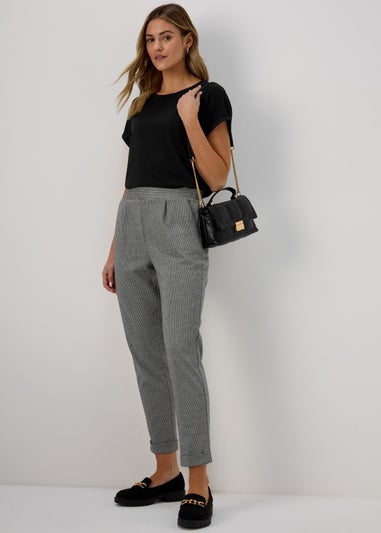 Black Mini Dogtooth Trousers