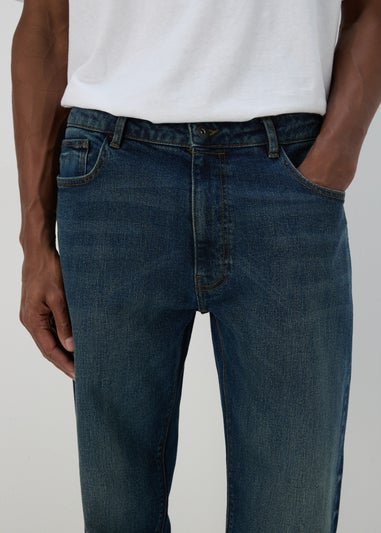 Dark Wash Relaxed Fit Denim Jeans