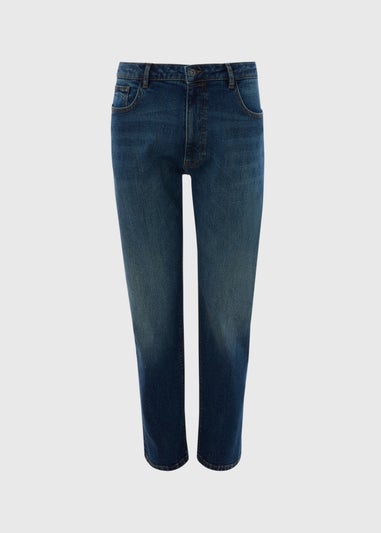 Dark Wash Relaxed Fit Denim Jeans