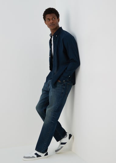 Dark Wash Relaxed Fit Denim Jeans