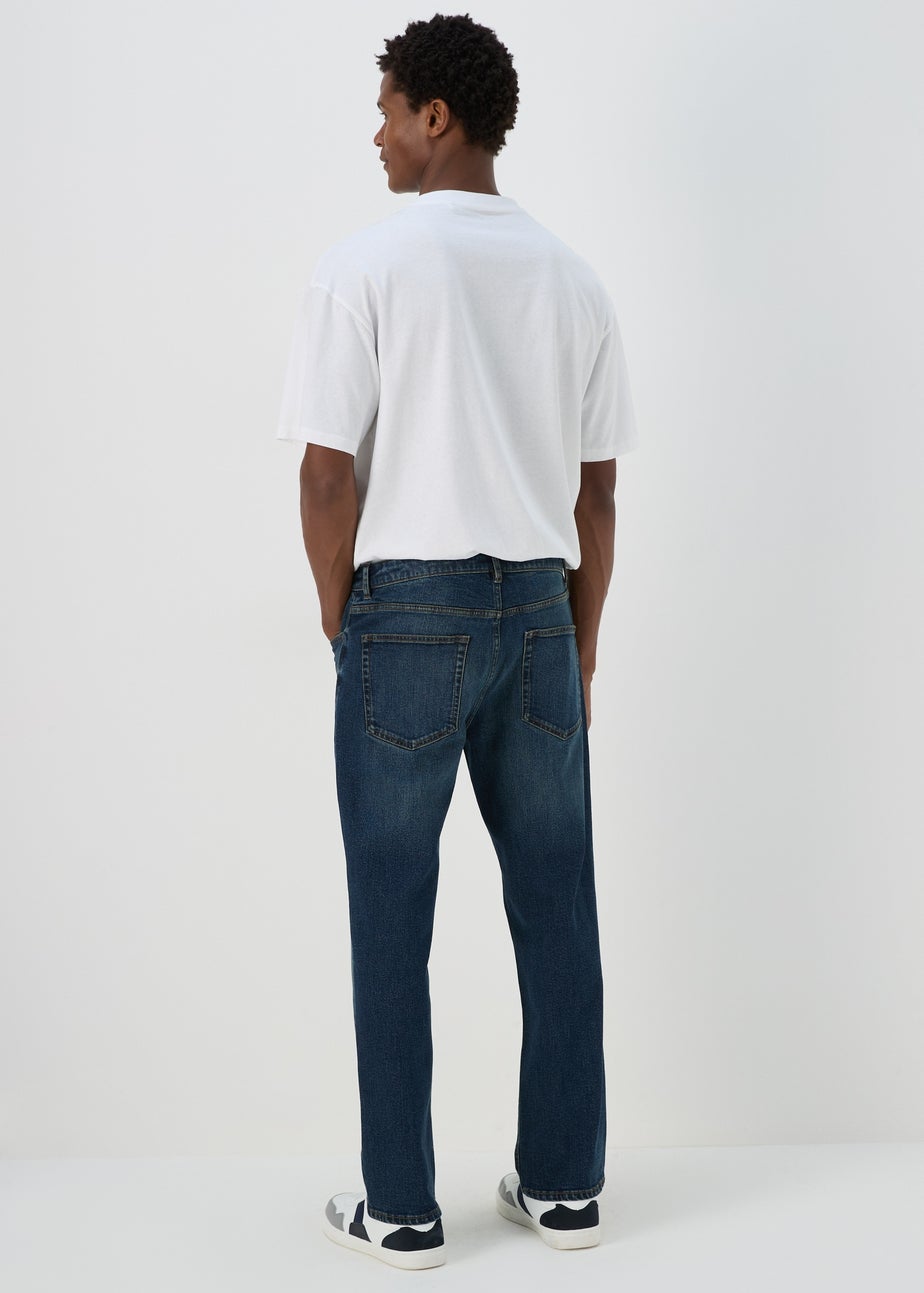 Dark Wash Relaxed Fit Denim Jeans