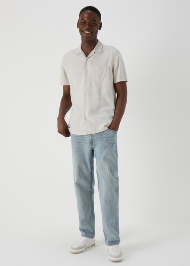 Light Wash Relaxed Fit Denim Jeans