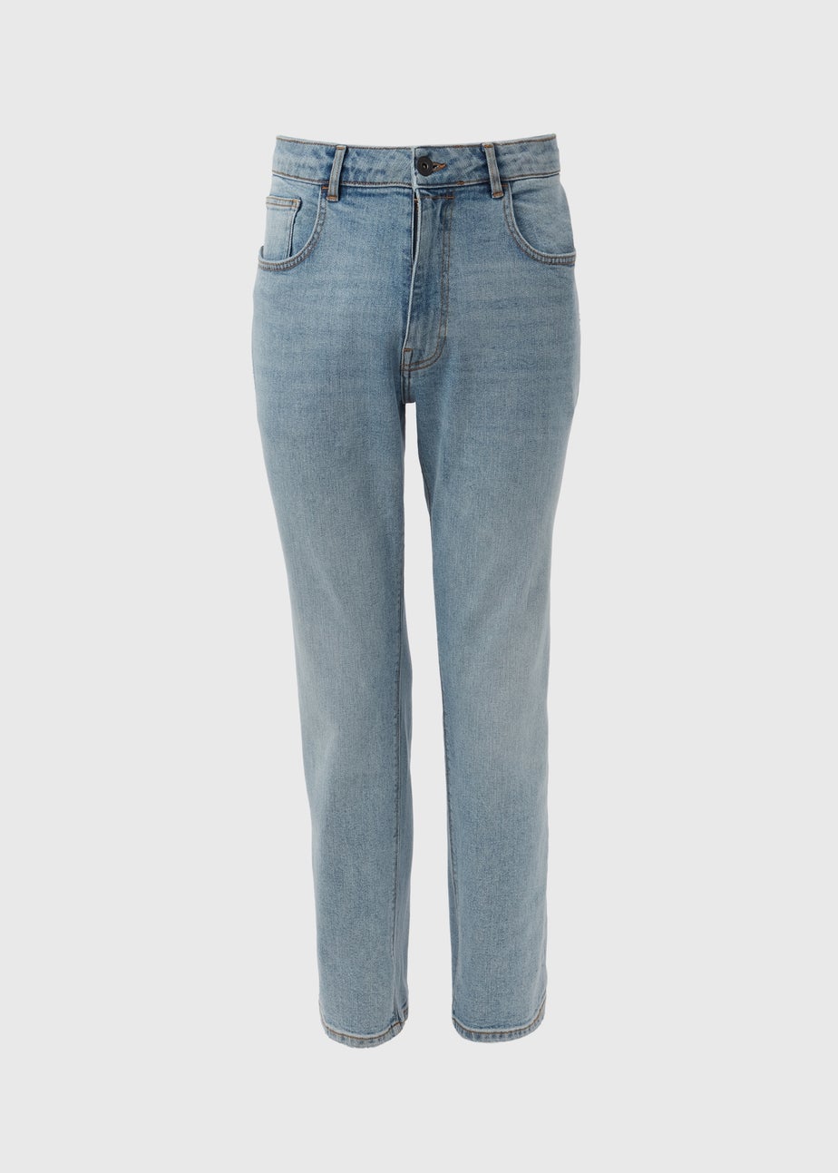 Light Wash Relaxed Fit Denim Jeans