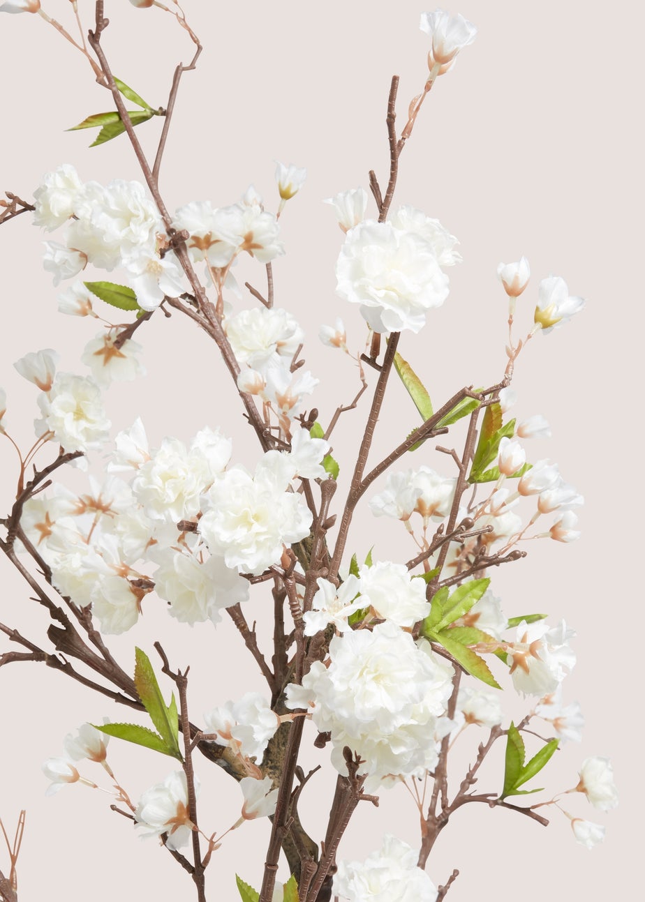 Faux Cherry Tree In White Pot (125cm)