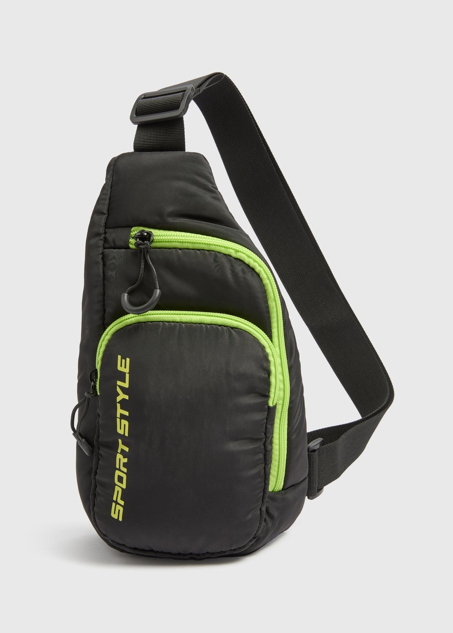 Boys Black Sport Style Chest Bag