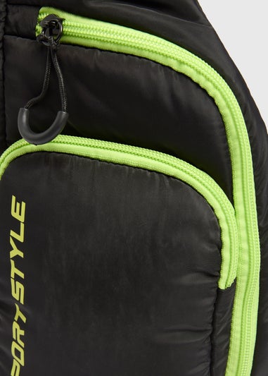 Boys Black Sport Style Chest Bag