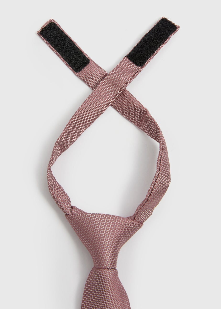 Boys Pink Strap-Fastening Tie (3-6yrs)