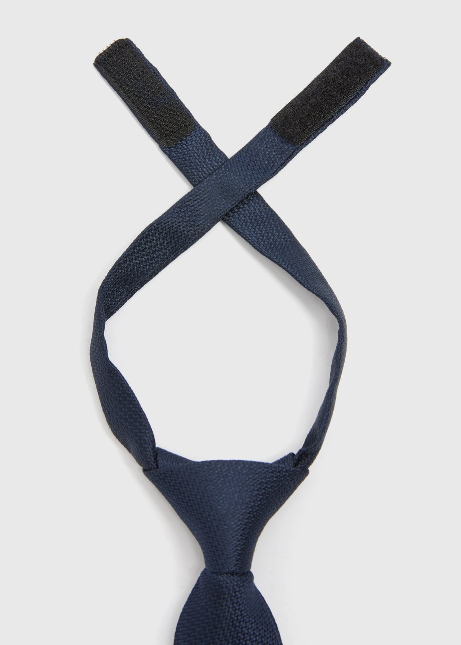 Boys Navy Strap-Fastening Tie (3-6yrs)