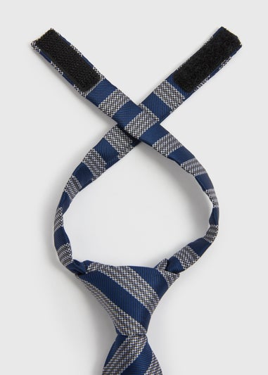 Boys Navy Stripe Strap-Fastening Tie (3-6yrs)