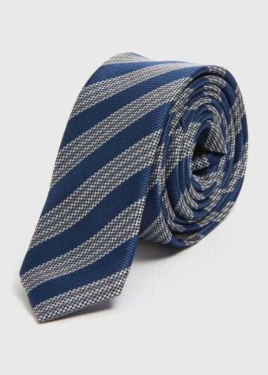 Boys Navy Stripe Tie (7-13yrs)