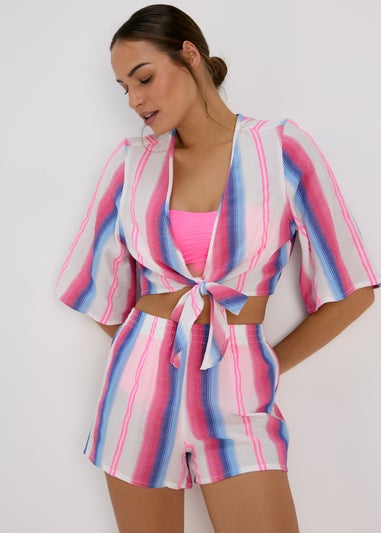 Multicolour Jacquard Tie Top