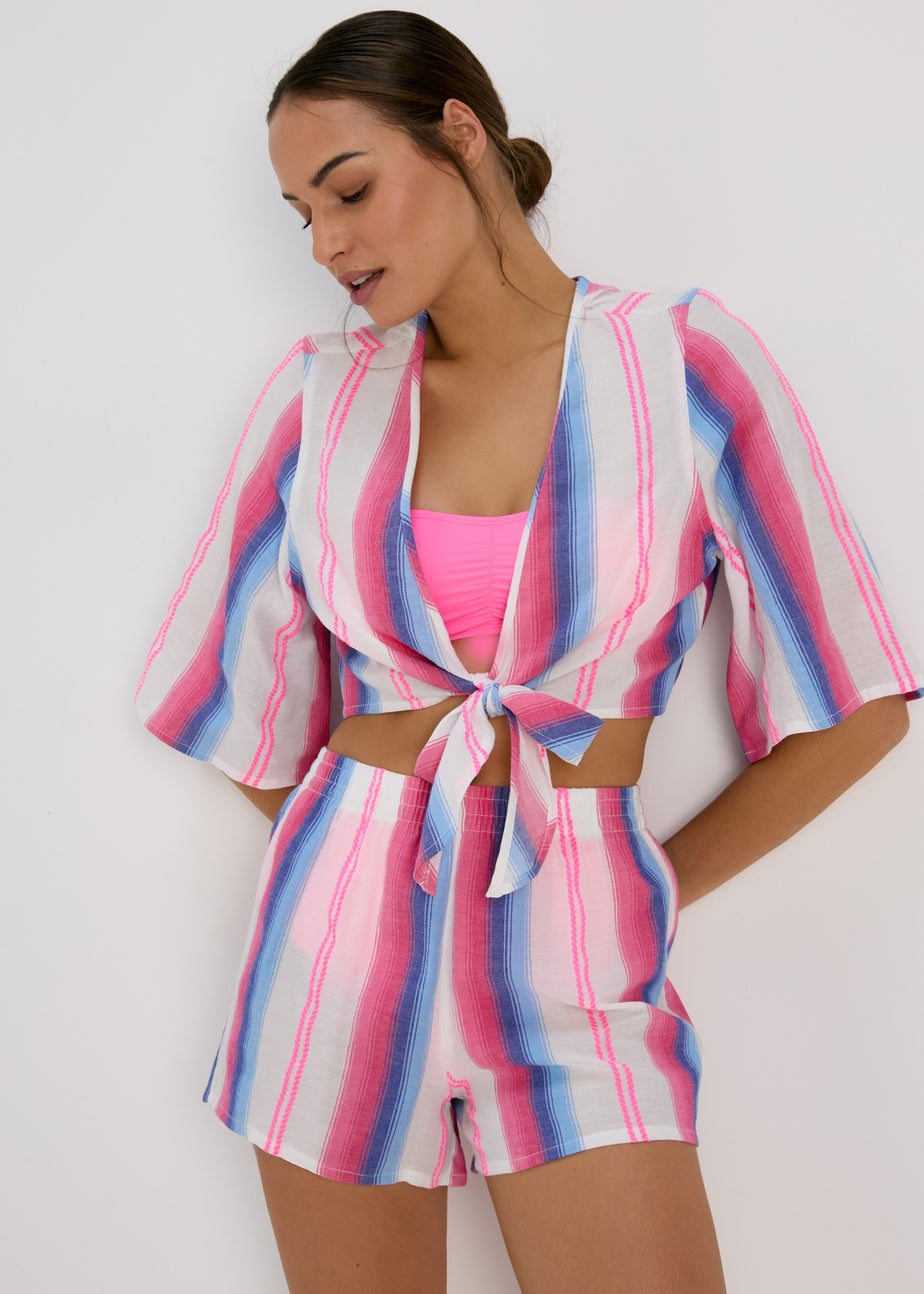 Multicolour Jacquard Tie Top