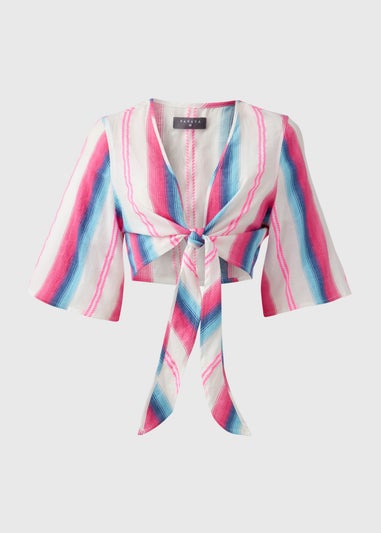 Multicolour Jacquard Tie Top