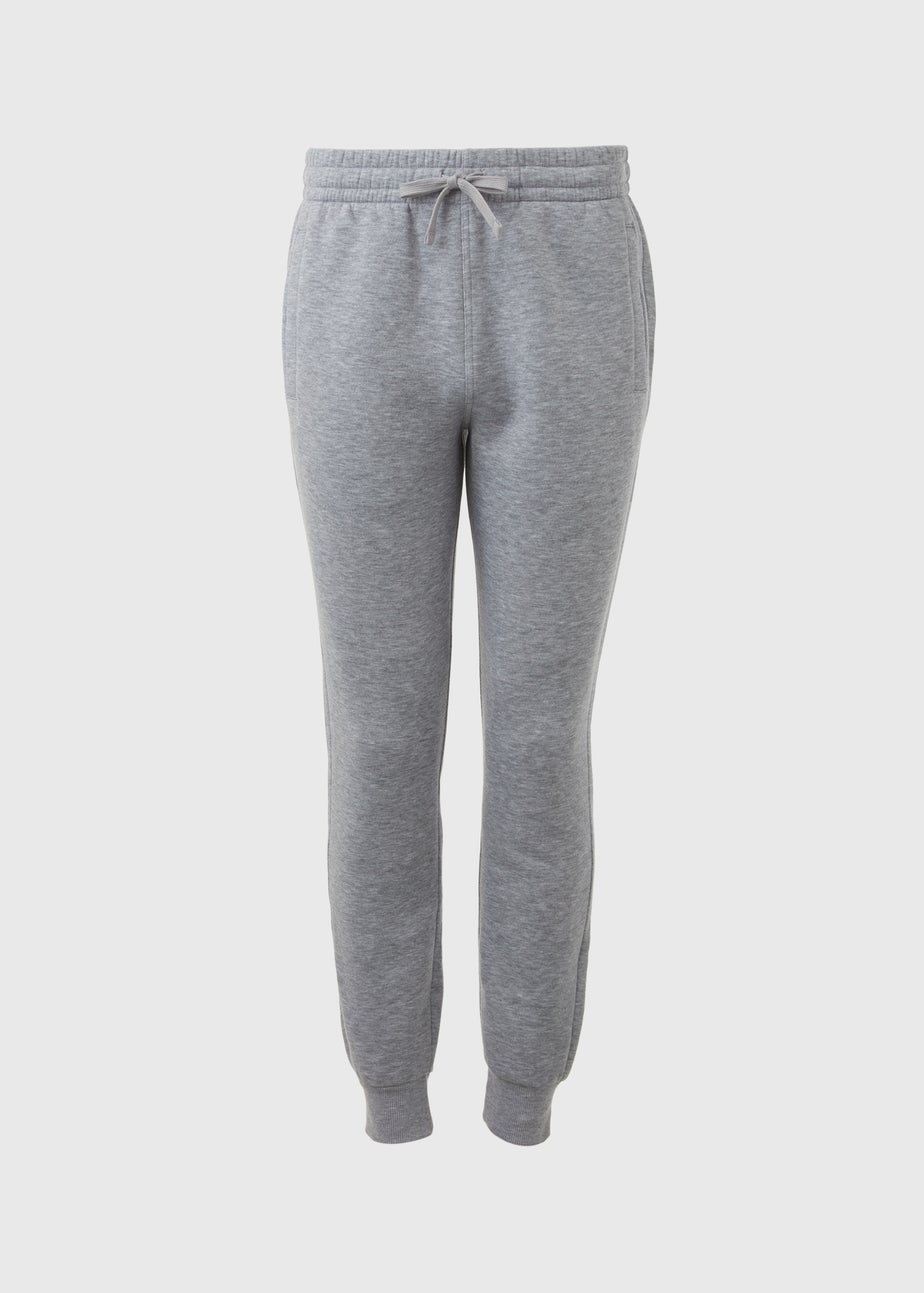 Grey Cuffed Slim Fit Joggers