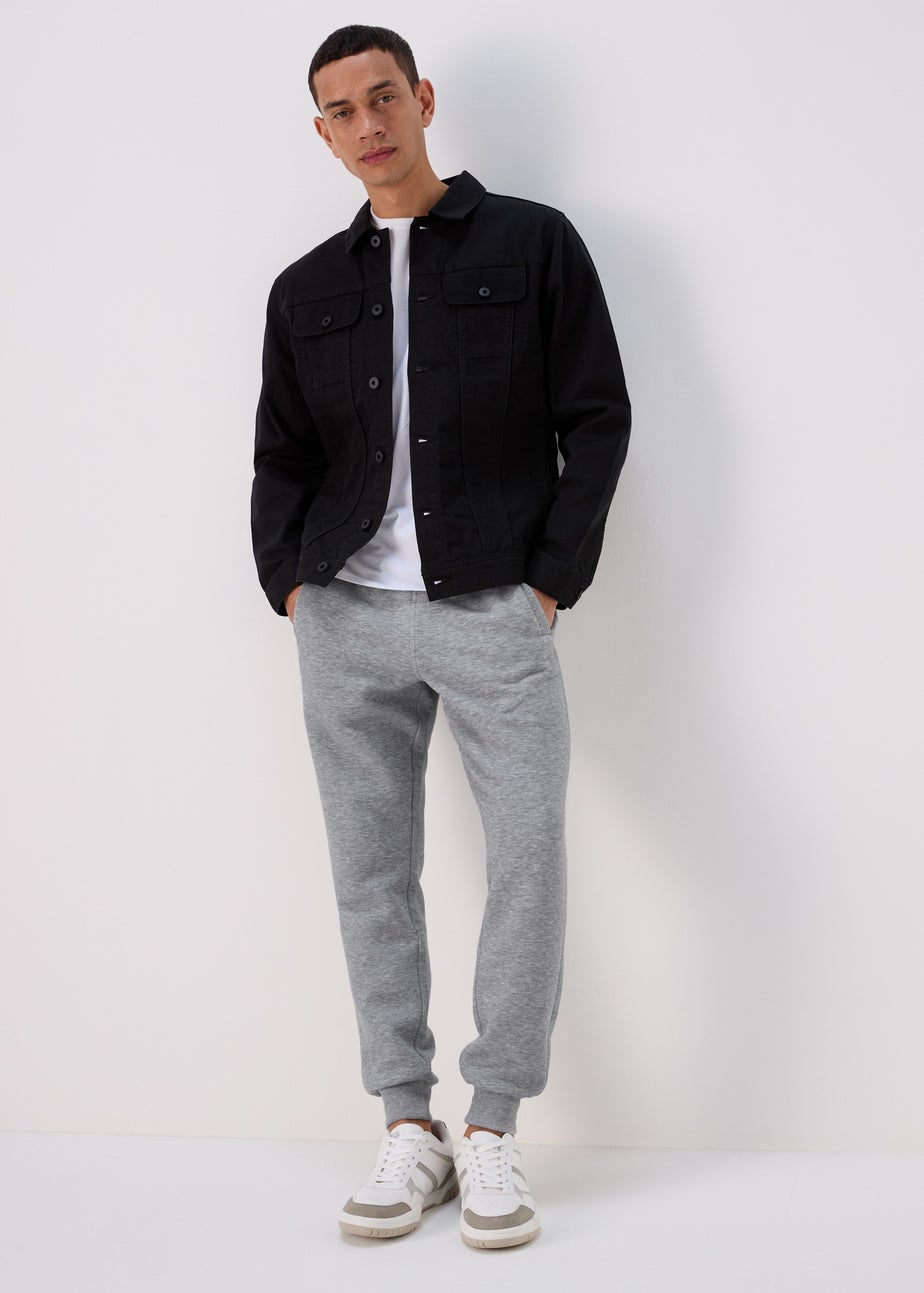 Grey Cuffed Slim Fit Joggers